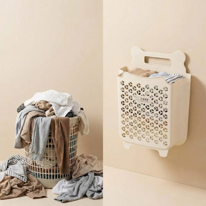 픽코어 접이식 벽부착 틈새 소중대형 세탁 빨래바구니