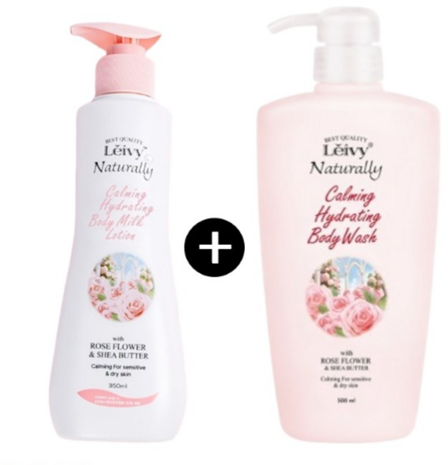 Leivy 레이비 런던로즈 로션 1개 + 워시 1개, 500ml