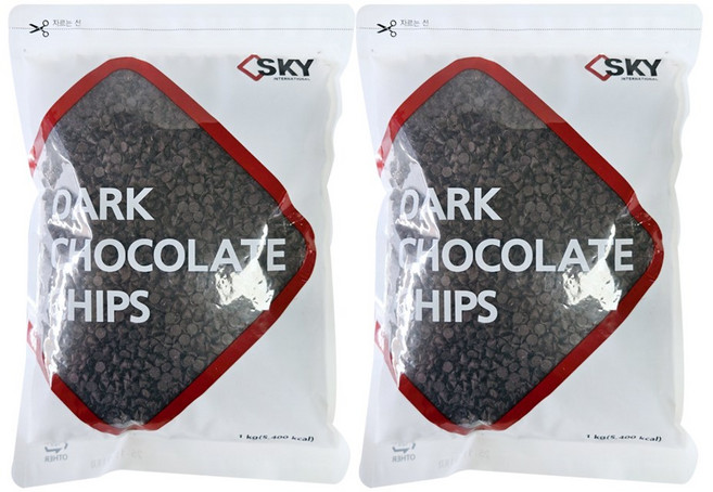 SKY 다크초코칩, 1kg, 2개