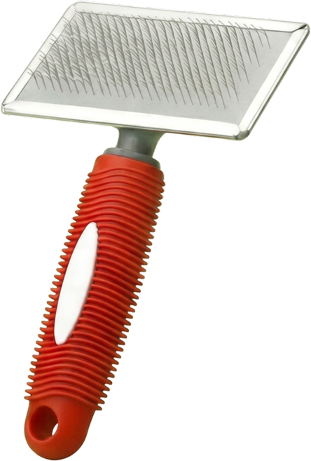 로멀리 반려동물 슬리커 펫 브러쉬, 1개, 레드