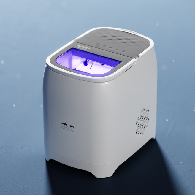 제로웰 IoT 독도꽁꽁 올세척 제빙기 국내최초 2도어 적용 UV살균 크리스탈 얼음, 베이지