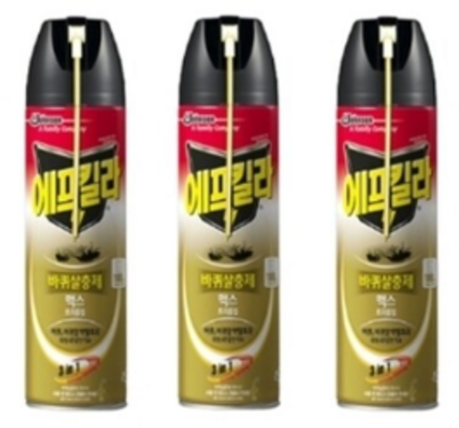 에프킬라 맥스 트리플킬 500ml 3개 스프레이형 바퀴살충제 바퀴 바퀴알 박멸, 8개