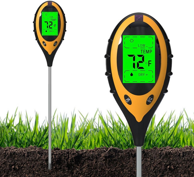 토질 측정기 농도 PH 습도 온도/토지측정/토질측정/PH농도/토양측정/농업/토질테스터/토지온도/토지습도/측정기/농사토지, 1개