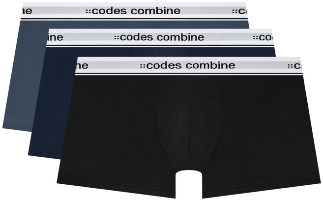 코데즈컴바인 이너웨어 베이직 컬러 남성 드로즈 3PACK (블랙 네이비 챠콜)