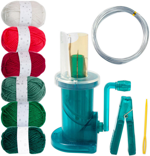 핸드 크랭크 로프 브레이딩 기계 DIY 다채로운 직조 뜨게 키트 다목적 팔찌 도구, A, 1개