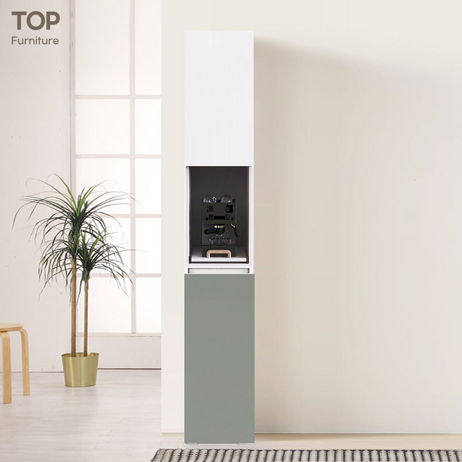 탑퍼니처 비스크 300 키큰 1800 렌지대 주방 수납장 틈새장 도어 선반장 코너장 5단 비스포크 선반탈부착, 그린