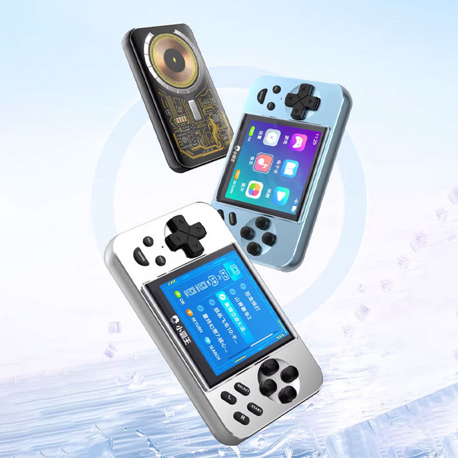 [Triton] Subor Q88 레트로 휴대용 마그네틱 무선 보조배터리 게임기 5000mAh 3인치 스크린, 퍼플