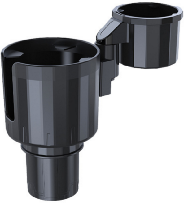슈프렌 차량용 더블 컵홀더 대용량 다기능 2구 텀블러, 블랙, 1개