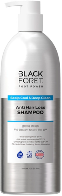 블랙포레 루트파워 두피 쿨 앤 딥클린 탈모증상완화 샴푸 1050ml 대용량 (청소포 한팩 증정), 1.05kg, 1개