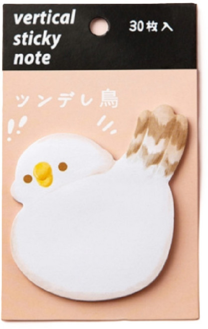 귀여운 새 모양 점착식 메모지 30매입