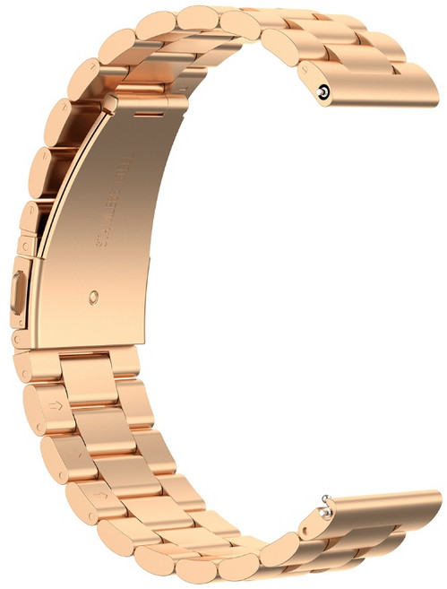 小米 Xiaomi Watch S1 Pro S1 Active 適用 22mm 金屬三珠不鏽鋼錶帶, 玫瑰金, 1個