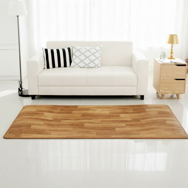 사계절용 대형 온열매트 거실 카페트 특대형 바닥 난방 전기장판, 보온매트(고급우드)_200x300