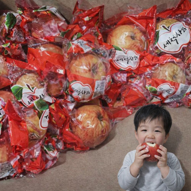 [초특가 한정수량] 꿀당도 껍질째먹는 초간편 꿀사과 세척사과, 1박스, 10kg(한입) 70과 내외