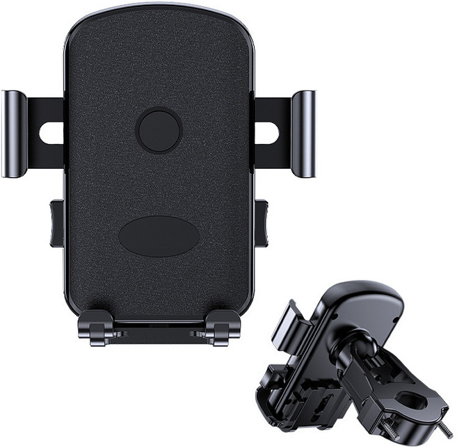 摩托車手機支架四爪自行車手機支架旋轉電動車手機架後視鏡款, 1個, 如圖, YC17騎行支架【車把款】