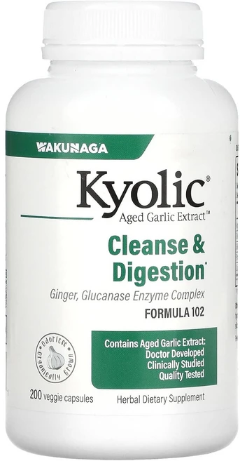 쿄릭 숙성마늘 추출물 포뮬러 칸디다 클렌즈 & 다이제스천 베지테리안 캡슐, 200정, 1개 - 쿠팡