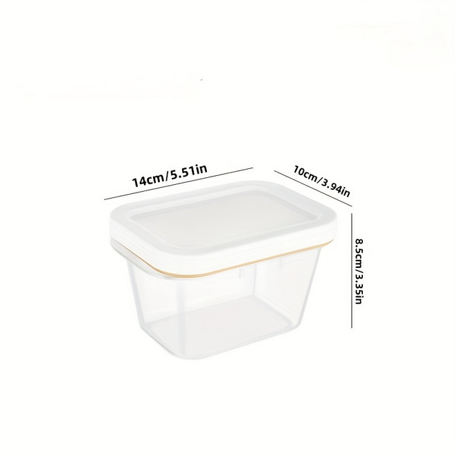 뚜껑이 있는 버터 커팅 박스 세트 와이어 보관 상자 냉장고 치즈 신선 유지 포장, 01 WHITE, 1개