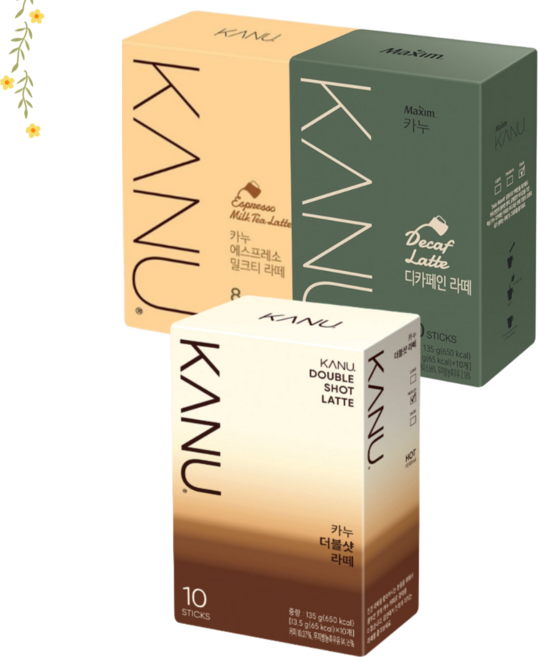 라떼 카누 더블샷 에스프레소 밀크티 디카페인 커피믹스 혼합 28t, 1박스, 28개입, 17.3g