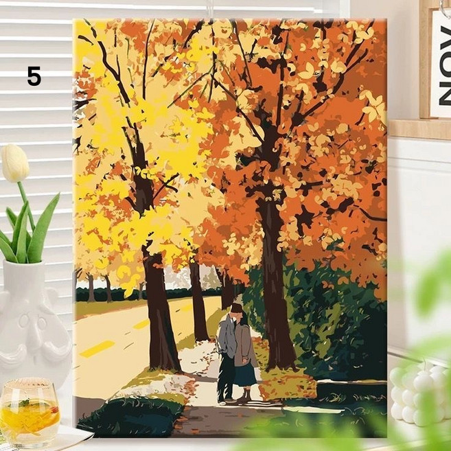 커플 특집 DIY 그림그리기 유화세트 명화그리기, 40x50cm, 커플5번, 1개