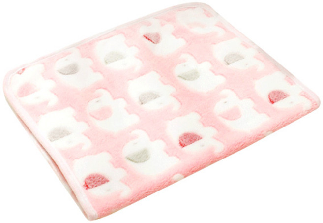 제제펫 포근 패턴 애견담요, 핑크코끼리, 1개