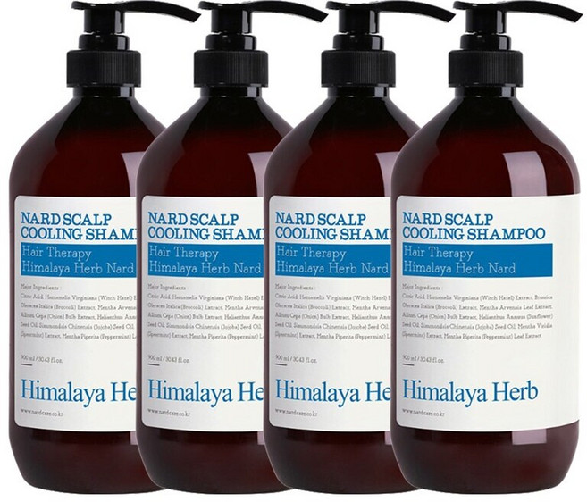 히말라야 허브 나드 두피 쿨링 샴푸 1000ml x4개, 1L, 1개