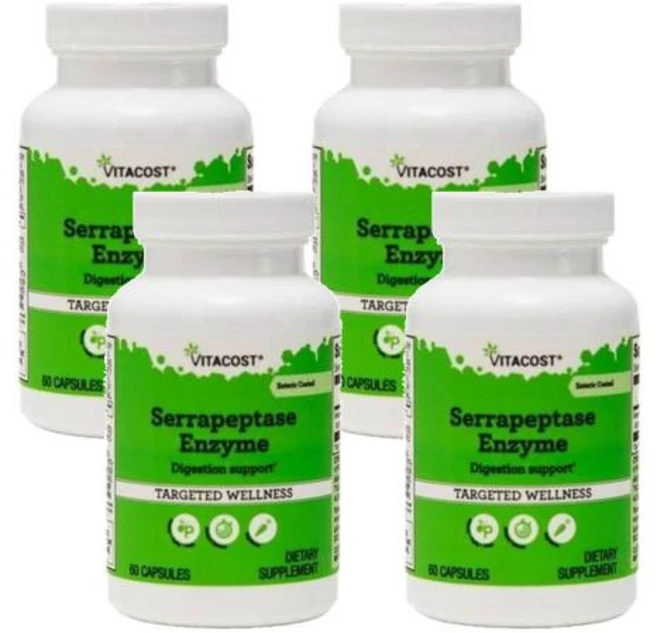 비타코스트 세라펩타아제 효소 캡슐, 4개, 60정 - 쿠팡