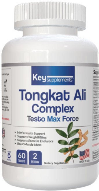 키서플리먼트 통캇 알리 테스토 맥스 포스 마카 인삼 아르기닌 오이스터 ( 굴추출물 ) 트리블러스 등 16가지 복합성분 60정, 1개