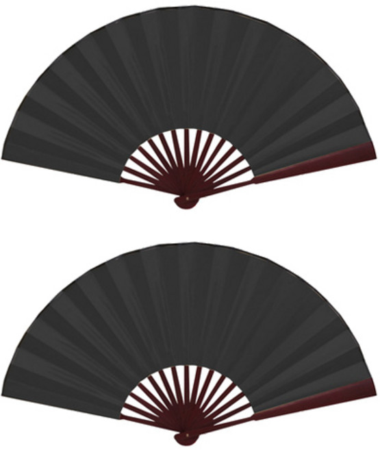 실크 대나무부채 D타입 중형, C형, 2개