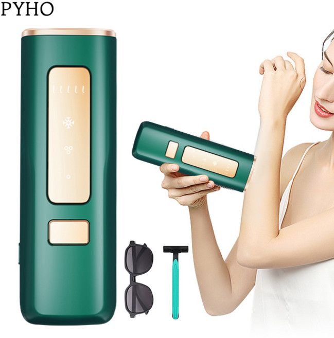 PYHO 사파이어 빙점 제모 무통증 제모 가정용 제모기기 입술/겨드랑이 털/팔뚝털/다리털/비키니 등 다기능 레이저 제모. 레이저 제모기, T505, IPL