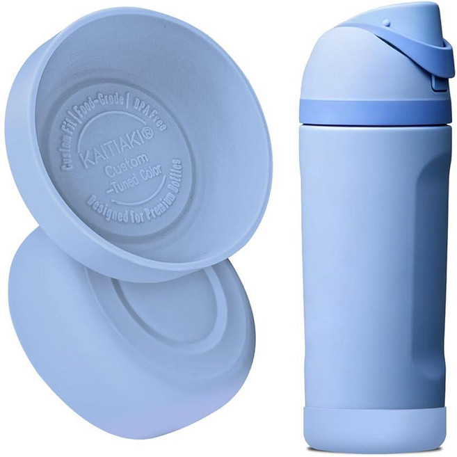 2Pcs Silicone 보틀 Boot for Owala Kids Water 보틀s Compatible FreeSip 16oz 12oz Tumbler 15oz Flip 14, 아웃 오브 더 블루_163142