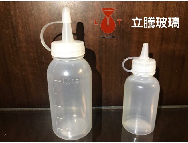 立騰玻璃 塑膠滴瓶 尖嘴瓶 實驗器材, 1個, 100ml, 100ml