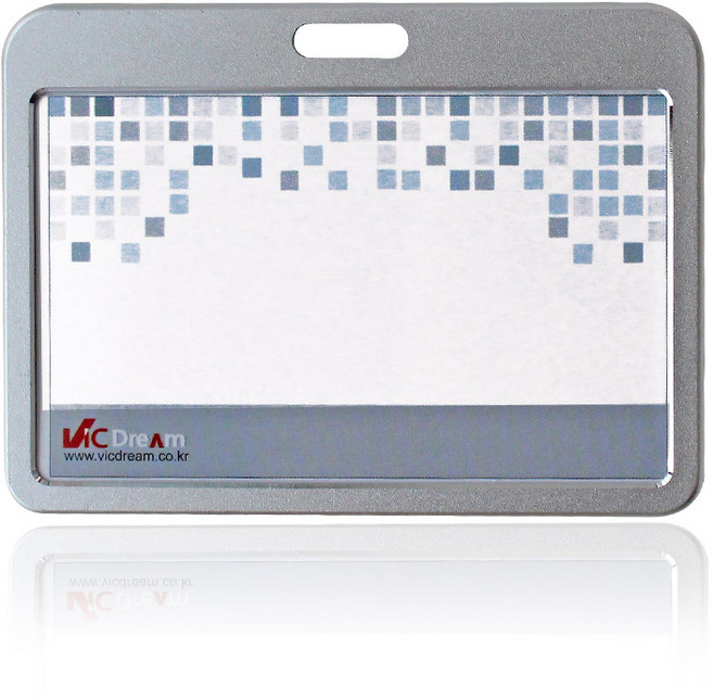 빅드림 6041 메탈 사원증 ID 목걸이 명찰 이름표 (가로) 실버 6개입 (끈 별도), 단품, 단품