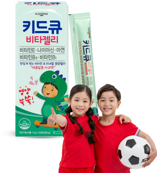 성장기 어린이 멀티비타민 젤리영양제 키즈비타민 비타민젤리 젤리비타민 키드큐 비타젤리 비타민 미네랄, 300g, 3개