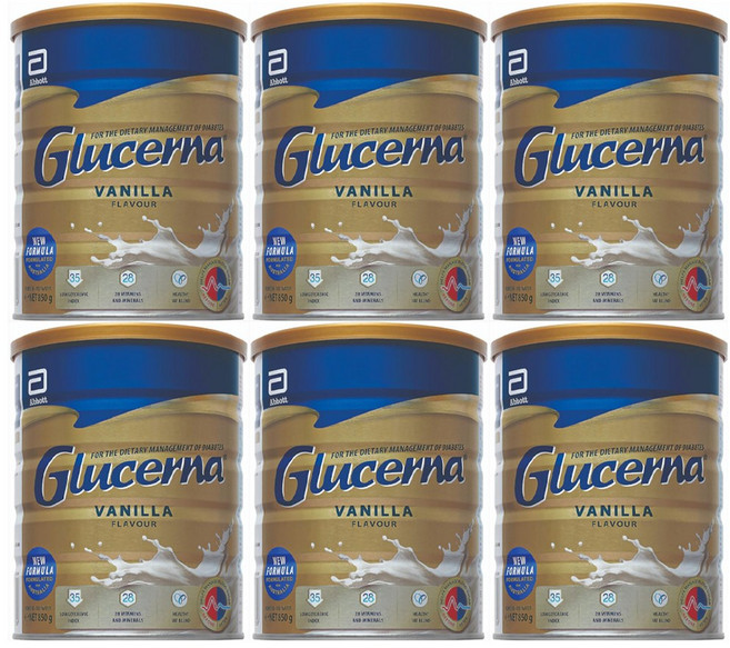 호주 GLUCERNA 글루서나 바닐라 뉴트리션 단백질 쉐이크 파우더 850G 6팩