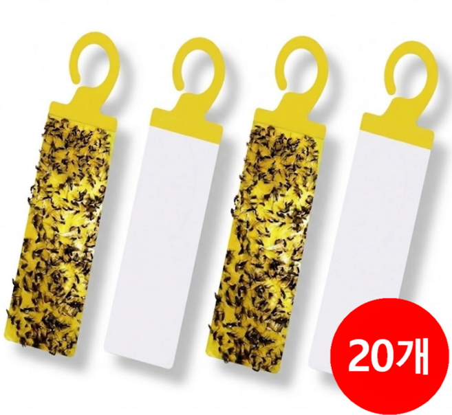 엘엠굿 초파리 벌레 끈끈이 트랩 강력 양면 고리형 20매입 25cm, 1개, 20개입