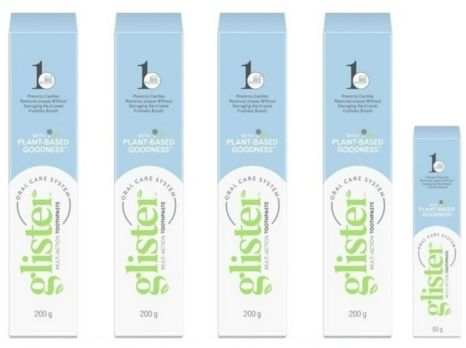 암웨이 글리스터 프로액션 컴플리트 치약 200g x 4개 + 여행용50g (국내배송 중국산NO!) 사은품증정, 850g, 1세트