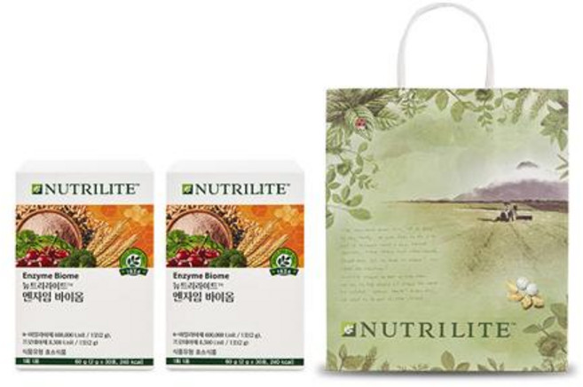 암웨이 뉴트리라이트 엔자임 바이옴 선물세트 발효효소 유산균 고소한 곡물맛 유산균선물세트