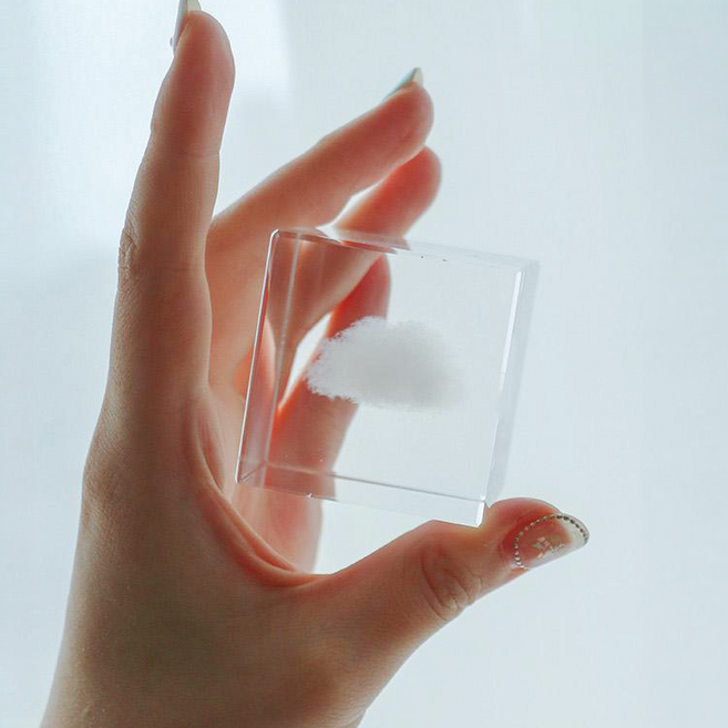 감성 아크릴 하트 구름 달 큐브 5cm 6cm 오브제, [5.일반구름-6cmSIX]