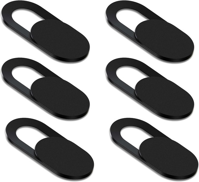 스마트폰 카메라 렌즈 휴대폰 후면 필터 3팩 슬라이드 웹캠 커버 울트라 슬림 웹 커버는 노트북 데스크탑 PC 맥북 프로 아이맥 맥 미니 컴퓨터 스마트폰에 맞습니다., black 6Pack