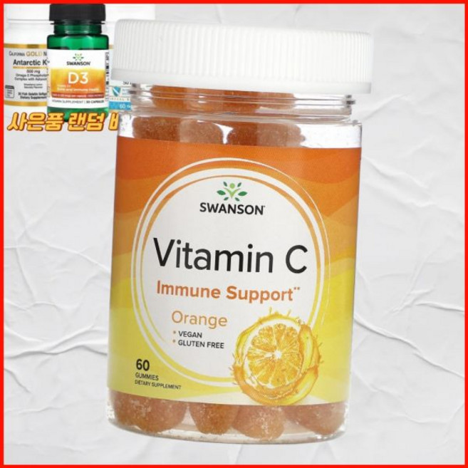 스완슨 비타민C 오렌지 구미젤리 스완슨스완슨, 스완슨 비타민C 오렌지 구미젤리 60개 미국내수용, 1개, 60정