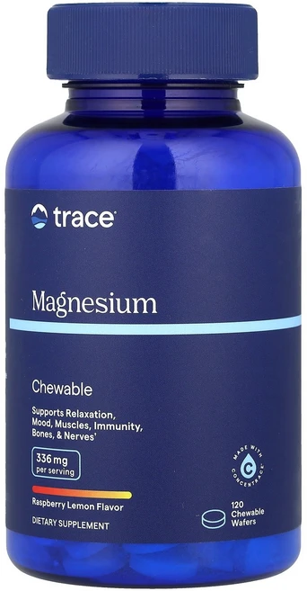 트레이스 Trace 마그네슘 츄어블 라즈베리 레몬 맛 츄어블 웨이퍼 120개입122992원산지:기타, 1개 - 쿠팡