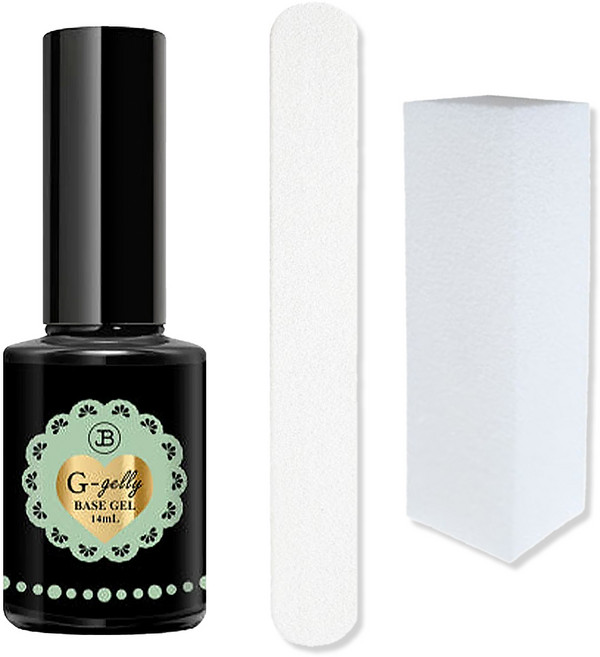 그라시아 진비 지젤리베이스젤 14ml +우드파일+샌딩블럭, 1개, 14g, 지젤리베이스14ml+우드파일+샌딩블럭