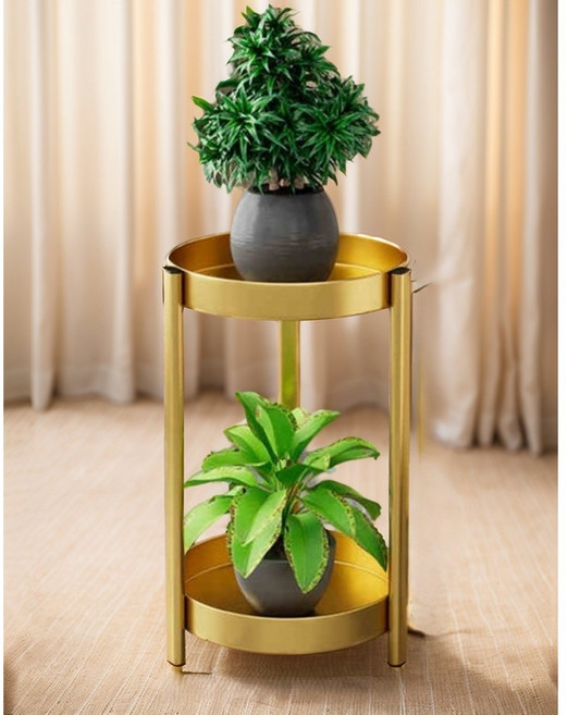 베스티스트 철제 인테리어 화분 진열대 다용도 받침, 1개, 모던골드