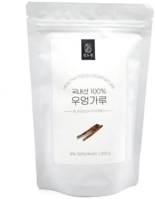 [정도원팜] 우엉가루 햇우엉 국내산 우엉 껍질채 100% 담은 우엉분말 200g, 2개