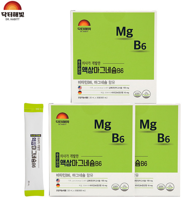 닥터해빛 마시는 액상 마그네슘 B6 20ml X 90포(90일분), 600ml, 90개