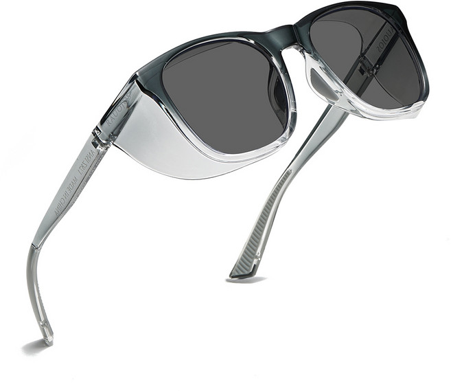 RAUOJOS 보안경 블루라이트 차단 안경 김서림방지 비말차단 변색 고글 + 안경 케이스 세트 ROS - TSG24