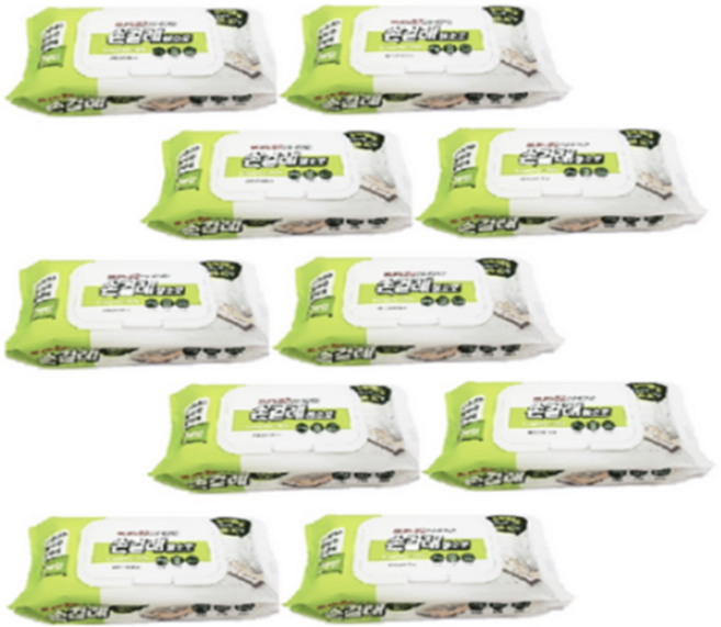 세균닦는 손걸레 청소포 80매입, 10개, 80개입