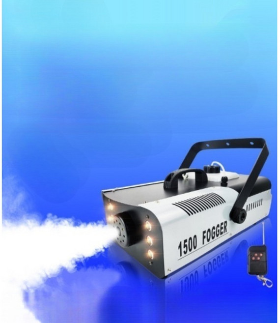 그릿업 발생기 무대 연출 포그 머신 1500W 스모그 안개 드라이아이스, 1개, 리모컨 제어, 단일 모델