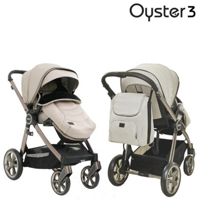 오이스터3 유모차 체인징백+풋머프 세트 순정 악세서리, 체인징백＋풋머프 ◀ 세트 ▶, 클래식 _ 캐비어, 1개