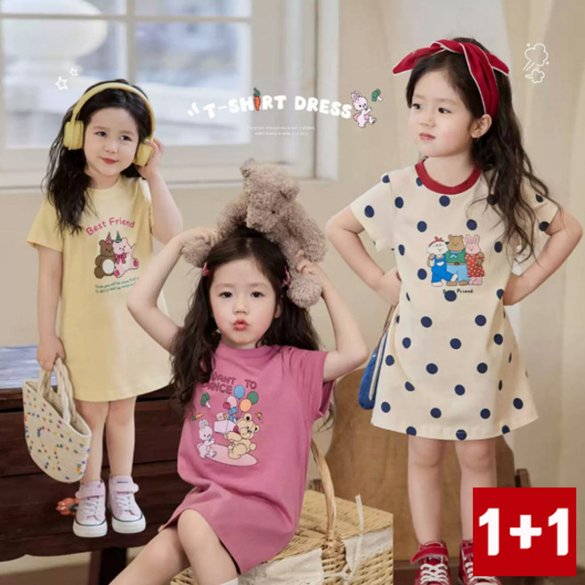 세친구땡땡이 원피스1+1