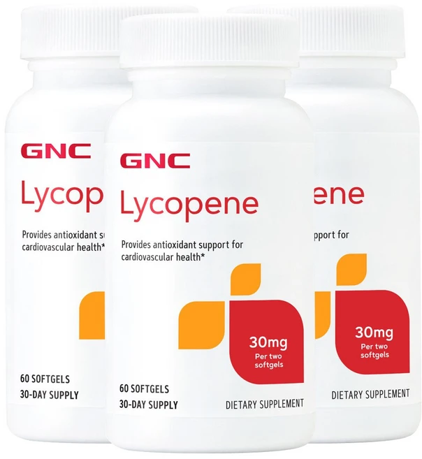 GNC 3병 Lycopene 라이코펜 30mg 60정, 3개 - 쿠팡